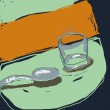 Glass and Spoon on table