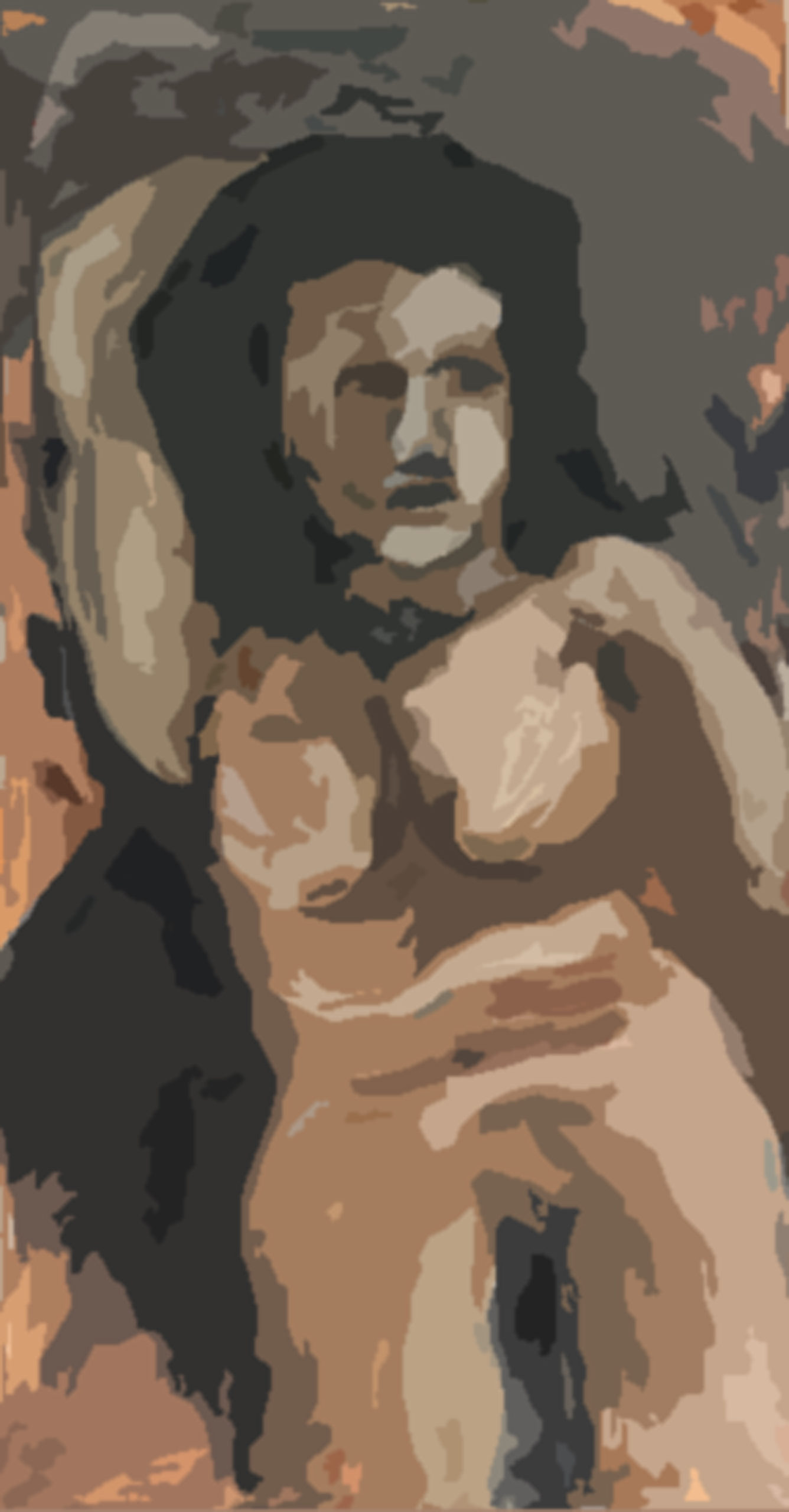Standing nude cutout