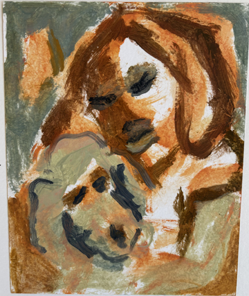 Woman and dog IV