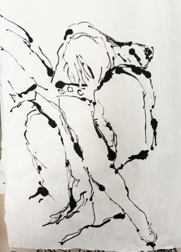 Laurie and Bonita back to back chopstick and ink